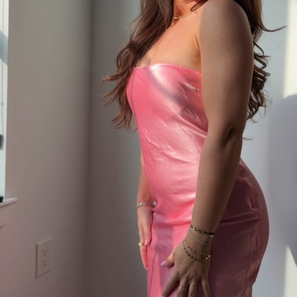 Revolve Pink Strapless Dress